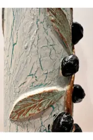 El yapımı Kabartma Kil Uygulamalı Vintage Altın Yaldız Cam Şişe Sirkelik-Yağdanlık, Mutfak dekor - Görsel 6