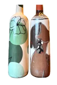 Küpeli Yerli Kadın ve Bohem Desenli Özel Tasarım Yağdanlık-Sirkelik Sosluk Seti- Ev ve Mutfak Dekoru - Görsel 6