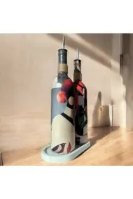 Yerli Kadın Desenli Yağdanlık Seti, Sosluk ve Sirkelik Seti, 750 ml Zeytinyağı Sıvıyağ Şişesi Set - Görsel 3