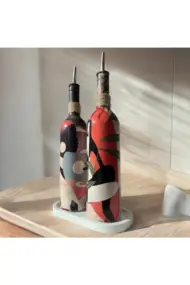 Yerli Kadın Desenli Yağdanlık Seti, Sosluk ve Sirkelik Seti, 750 ml Zeytinyağı Sıvıyağ Şişesi Set - Görsel 4