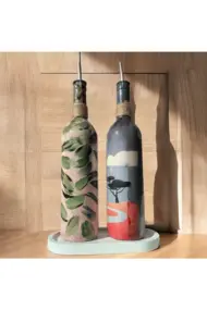 Yerli Kadın Desenli Yağdanlık Seti, Sosluk ve Sirkelik Seti, 750 ml Zeytinyağı Sıvıyağ Şişesi Set - Görsel 6
