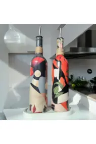 Yerli Kadın Desenli Yağdanlık Seti, Sosluk ve Sirkelik Seti, 750 ml Zeytinyağı Sıvıyağ Şişesi Set - Görsel 7