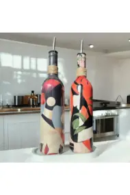 Yerli Kadın Desenli Yağdanlık Seti, Sosluk ve Sirkelik Seti, 750 ml Zeytinyağı Sıvıyağ Şişesi Set - Görsel 8