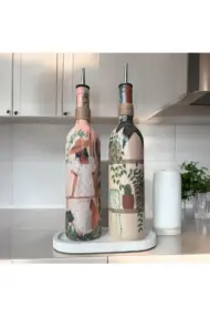 Siyahi Kadın ve kaktüs Desenli Özel Tasarım Yağdanlık-Sirkelik Sosluk Seti- Ev ve Mutfak Dekoru - Görsel 2