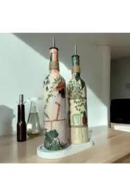 Siyahi Kadın ve kaktüs Desenli Özel Tasarım Yağdanlık-Sirkelik Sosluk Seti- Ev ve Mutfak Dekoru - Görsel 3