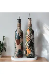 Siyahi Kadın ve kaktüs Desenli Özel Tasarım Yağdanlık-Sirkelik Sosluk Seti- Ev ve Mutfak Dekoru - Görsel 7