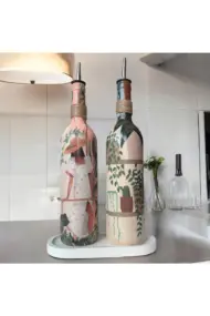 Siyahi Kadın ve kaktüs Desenli Özel Tasarım Yağdanlık-Sirkelik Sosluk Seti- Ev ve Mutfak Dekoru - Görsel 8