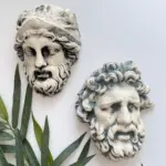 Laocoön'un Efsanesi ve Atina Kahramanı Eskitme Duvar Heykeli 2'li set, Ev Ofis Duvar Dekoru, Hediye