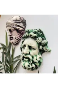 Laocoön'un Efsanesi ve Atina Kahramanı Eskitme Duvar Heykeli 2'li set, Ev Ofis Duvar Dekoru, Hediye - Görsel 3