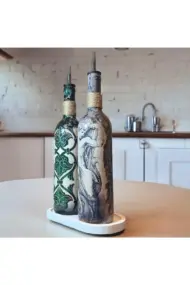 Özel Tasarım Zeus Antik Yunan Motifli Özel Tasarım Yağdanlık-Sirkelik Sosluk Seti Ev-Mutfak Dekoru - Görsel 2