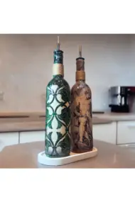 Özel Tasarım Zeus Antik Yunan Motifli Özel Tasarım Yağdanlık-Sirkelik Sosluk Seti Ev-Mutfak Dekoru - Görsel 3