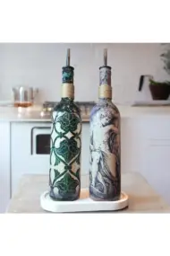 Özel Tasarım Zeus Antik Yunan Motifli Özel Tasarım Yağdanlık-Sirkelik Sosluk Seti Ev-Mutfak Dekoru - Görsel 7