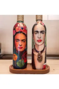 Özel Tasarım 750 ml Zeytinyağı Sıvıyağ Şişesi Yağdanlık Yağlık Sirkelik Sosluk 2'li Set, Dekor - Görsel 6