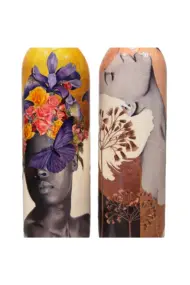 Renkli Kadın Tasarımlı 750 ml Zeytinyağı Sıvıyağ Şişesi Yağdanlık Yağlık Sirkelik Sosluk 2'li Set - Görsel 7