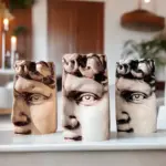 Dekoratif Beton Antik Eskitme Heykel Biblo 3 Lü Set Masa Üstü Aksesuar Kitap Tutucu Dekor