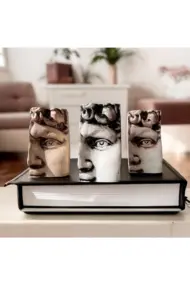 Dekoratif Beton Antik Eskitme Heykel Biblo 3 Lü Set Masa Üstü Aksesuar Kitap Tutucu Dekor - Görsel 4