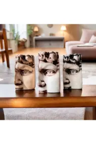 Dekoratif Beton Antik Eskitme Heykel Biblo 3 Lü Set Masa Üstü Aksesuar Kitap Tutucu Dekor - Görsel 7