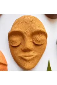 El Yapımı Duvar Dekor Heykelleri 5'li Set, Tasarım Duvar Maskları, Duvar Dekorasyonu - Görsel 8