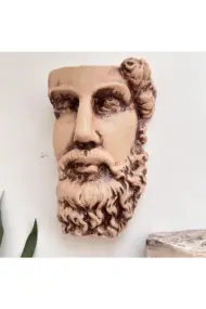 Antik Eskitme Dekoratif Poseidon Beton Biblo Heykel 3'lü Set Ev Dekor Duvar Dekoru - Görsel 5