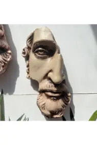 Yarım Yüz Antik Zeus Heykeli Modern Sanat Yunan Mitolojisi Duvar Dekoru 2'li Set Ev Ofis Dekor - Görsel 5