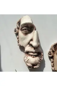 Yarım Yüz Antik Zeus Heykeli Modern Sanat Yunan Mitolojisi Duvar Dekoru 2'li Set Ev Ofis Dekor - Görsel 6