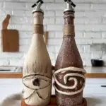 El yapımı Mitolojik Desenli Sunum Stantlı 2'li 750 ml Zeytinyağı Sıvıyağ Yağdanlık Yağlık Sirkelik