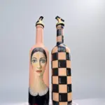 Kadın Tasarımlı 750 ml Zeytinyağı Sıvıyağ Şişesi Yağdanlık Yağlık Sirkelik Sosluk 2'li Set