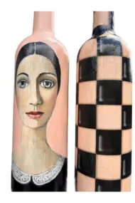 Kadın Tasarımlı 750 ml Zeytinyağı Sıvıyağ Şişesi Yağdanlık Yağlık Sirkelik Sosluk 2'li Set - Görsel 6