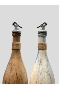 İstanbul Ayasofya Desenli Sunum Stantlı 2'li 750 ml Zeytinyağı Sıvıyağ Şişesi Yağdanlık Yağlık - Görsel 6