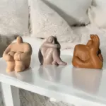 Soyut Düşünen Insan 3'lü Set, Ev Dekorasyonu, Masa Süslemesi Heykel Seti Biblo, Oda Dekorasyonu