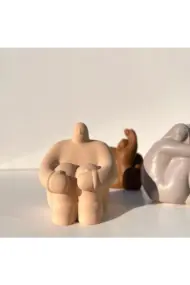 Soyut Düşünen Insan 3'lü Set, Ev Dekorasyonu, Masa Süslemesi Heykel Seti Biblo, Oda Dekorasyonu - Görsel 7