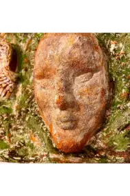 Özel Tasarım Yosun Efektli İnsan Yüzlü Melek Kanadı 3 Boyutlu Tablo, Duvar dekoru - Görsel 6