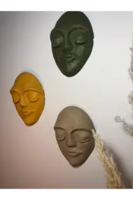 El Yapımı Duvar Maskları 3'lü Set - Görsel 2