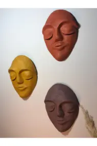 El Yapımı Duvar Maskları 3'lü Set - Görsel 2
