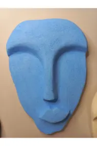 El Yapımı Minimalist Tasarım Duvar Dekorasyon Maskları (MASKELERİ) 5'li Set - Görsel 4