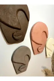 El Yapımı Özel Pigment Boya Uygulamalı Duvar Dekoru Maskeler - Görsel 4