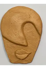 Soyut Tasarım El Yapımı Özel Pigment Boyalı Salon Oturma Odası Mutfak Duvar Dekoru Taş Mask 5'li Set - Görsel 5