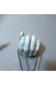 El Yapımı Heykel El Dekorlu Led Işıklı Beyaz Şarap Şişesi Aplik - Görsel 5