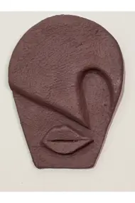 Soyut Tasarım El Yapımı Özel Pigment Boyalı Salon Oturma Odası Mutfak Duvar Dekoru Taş Mask 5'li Set - Görsel 6