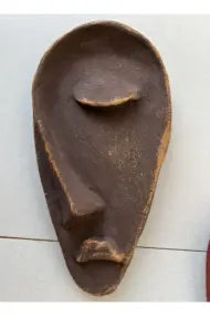 Özel Tasarım El Yapımı Heykel Soyut Yarım Yüz Maske 3'lü Set, Duvar Dekor, Ev-ofis dekor - Görsel 7