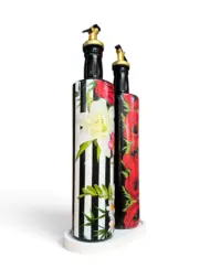 750 ml Büyük Boy El Yapımı Cam Yağdanlık Sirkelik 2'li Set – Çiçek Desenli ve Çizgili Dekoratif Zeytinyağı Şişesi – Modern Mutfak Aksesuarı - Görsel 33