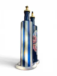 750 ml Büyük Boy El Yapımı Cam Yağdanlık Sirkelik 2'li Set – Çiçek Desenli ve Çizgili Dekoratif Zeytinyağı Şişesi – Modern Mutfak Aksesuarı - Görsel 31